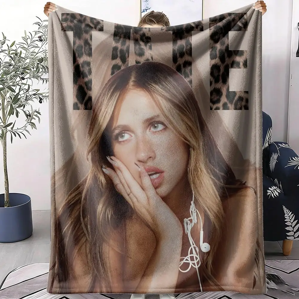 T-tate McRae Throw Soft Flannel Throw Summer Blanket Lightweight Cozy Nap Blanket for Sofa Bed Travel