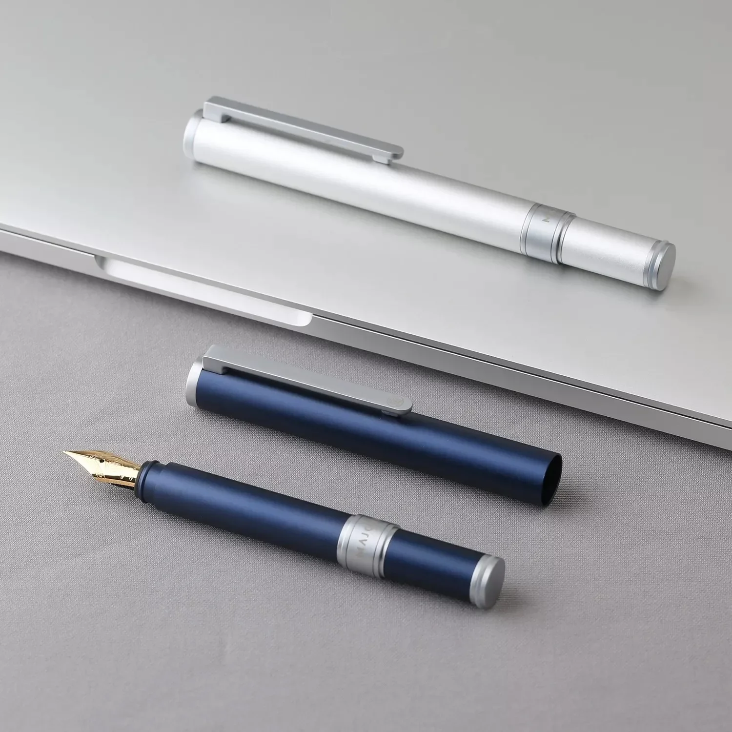 Majohn N1 Mini Short Fountain Pen Portable  Extra Smooth Aluminum Alloy Pen F 0.5mm/EF 0.38mm Nib For Office Business Stationery