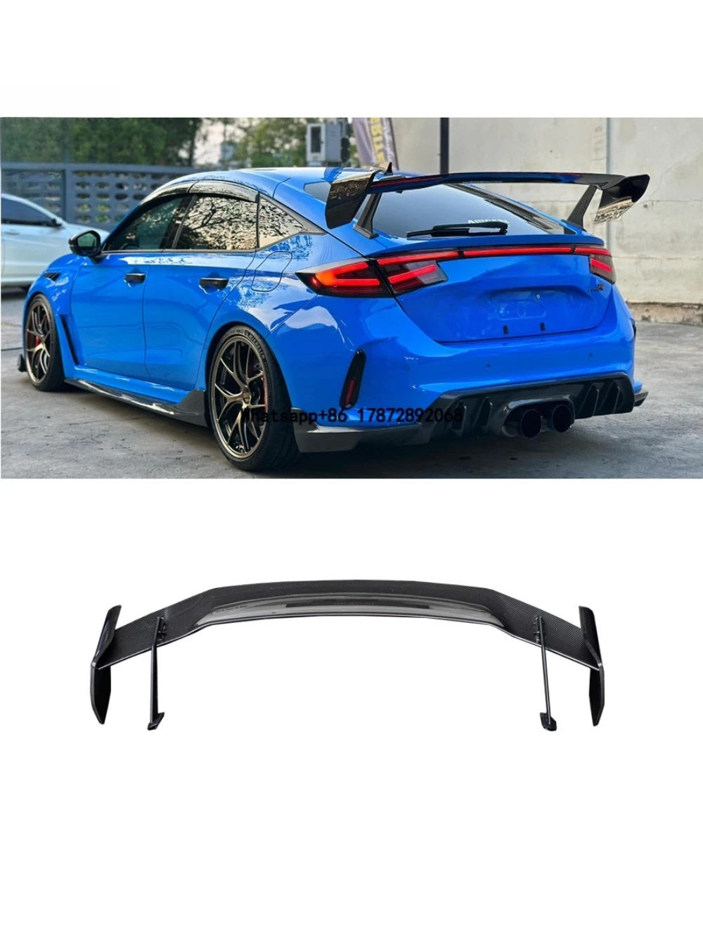 Carbon Fiber AD Style Rear Wing Specifically Designed for Type R FL5 Performance Upgrade Body Kit Car Accessories