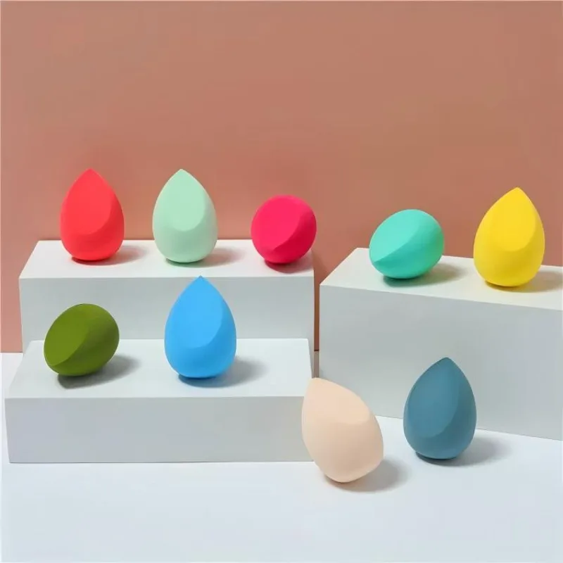 1/5 Stück Beauty Egg Gourd Make-up-Ei Make-up-Ei Luftkissen-Puderquaste Nicht puderfressendes Puder-Schwämmchen Wassertropfen-Diagonalschnitt