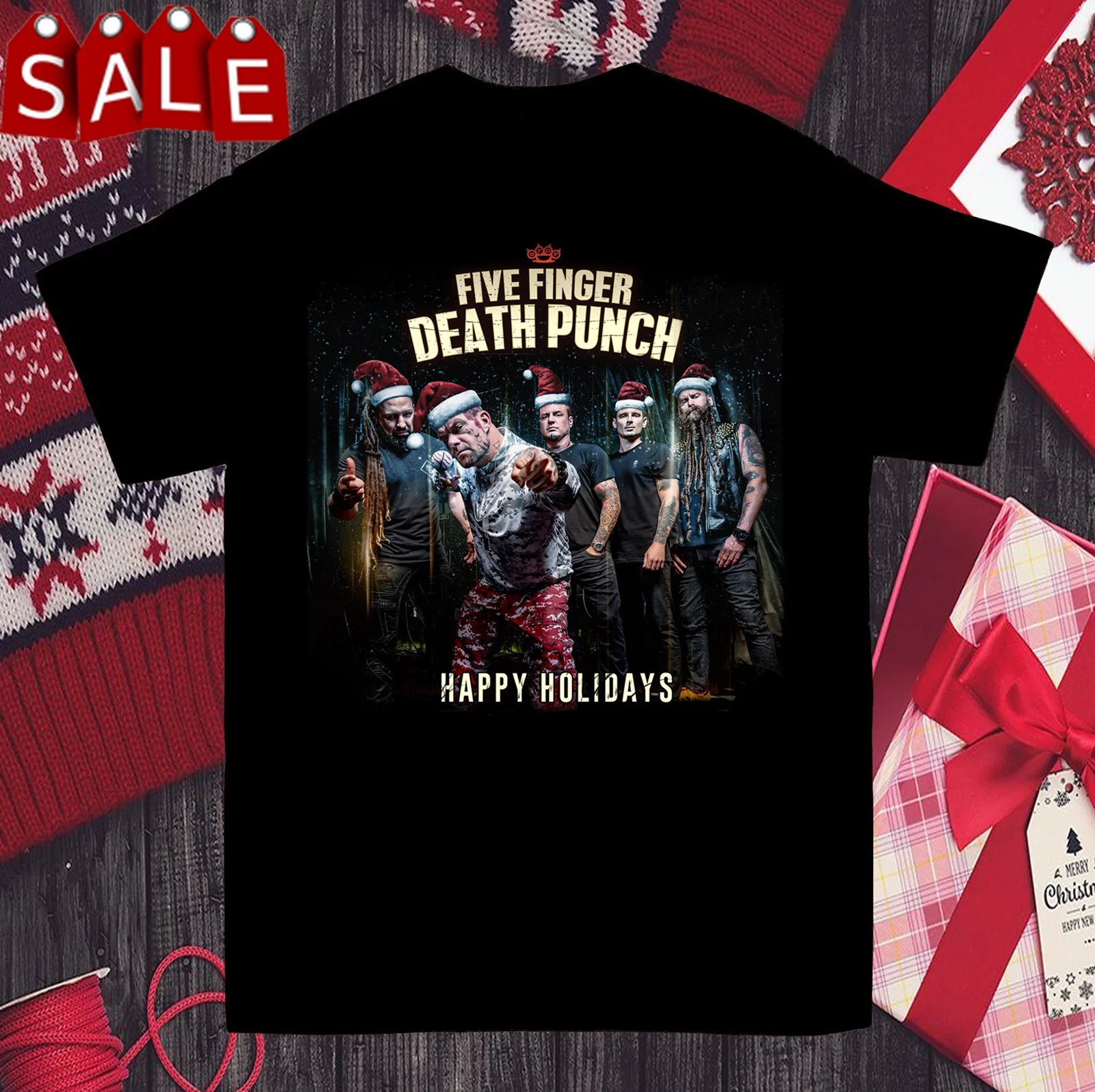 Happy Holidays from Five Finger Death Punch!! shirt X-mas LI380