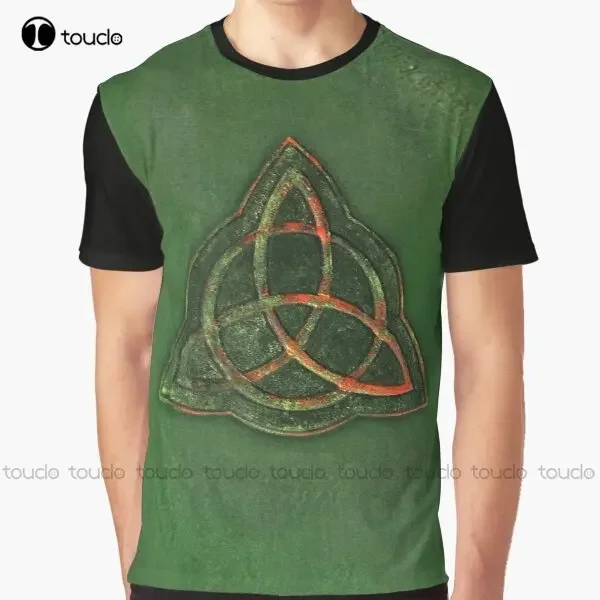 Book Of Shadows - Charmed Triquetra Design Graphic T-Shirt Custom Aldult Teen Unisex Digital Printing Tee Shirts Custom Gift