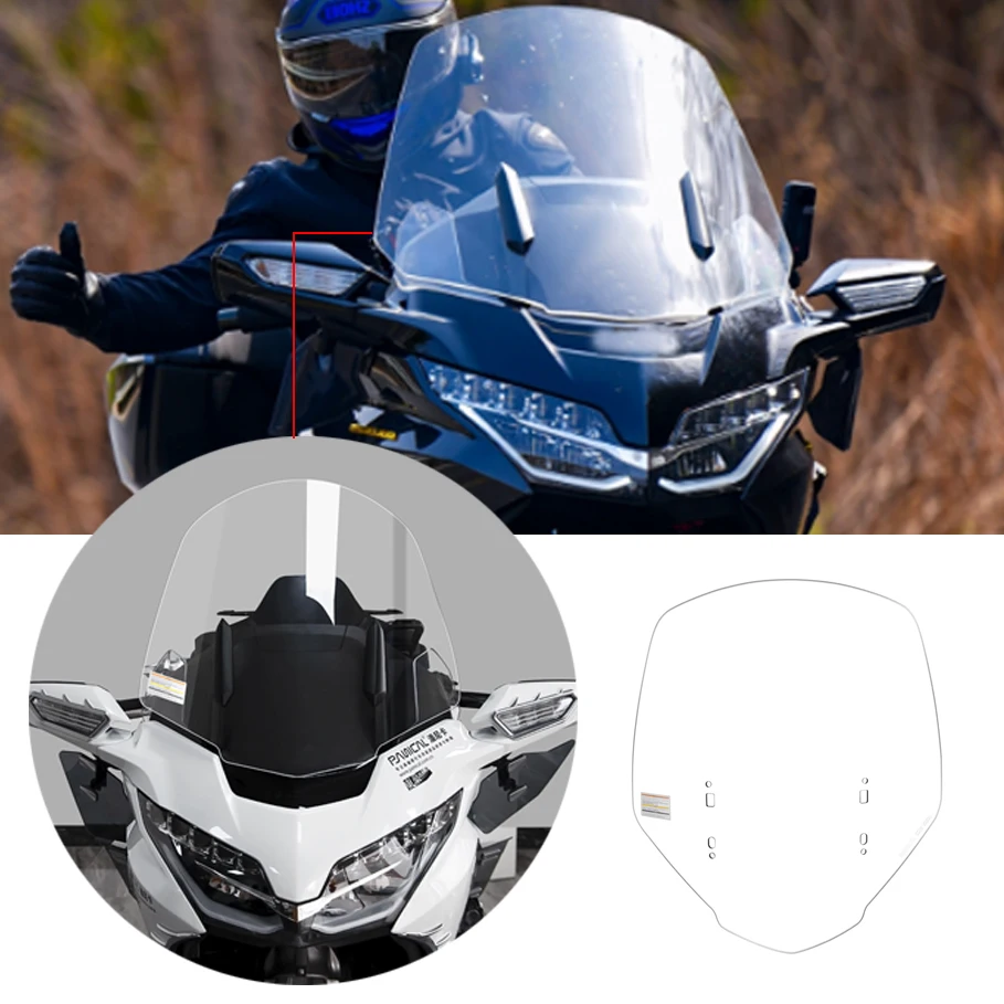 Panical 25inch Front Air Deflector Spoiler Shield Windshield Baffle For Honda Gold Wing GL1800 F6B 2018-2026 PC