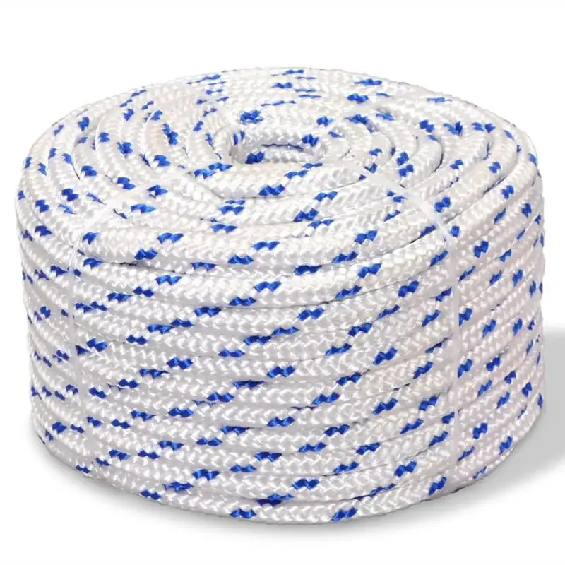 Corde de bateau en polypropylène 14 mm 50 m, résistante à l'usure, corde en fibre tressée robuste pour le jardin, l'artisanat, les jouets pour animaux, l'emballage, l'extérieur et le bricolage