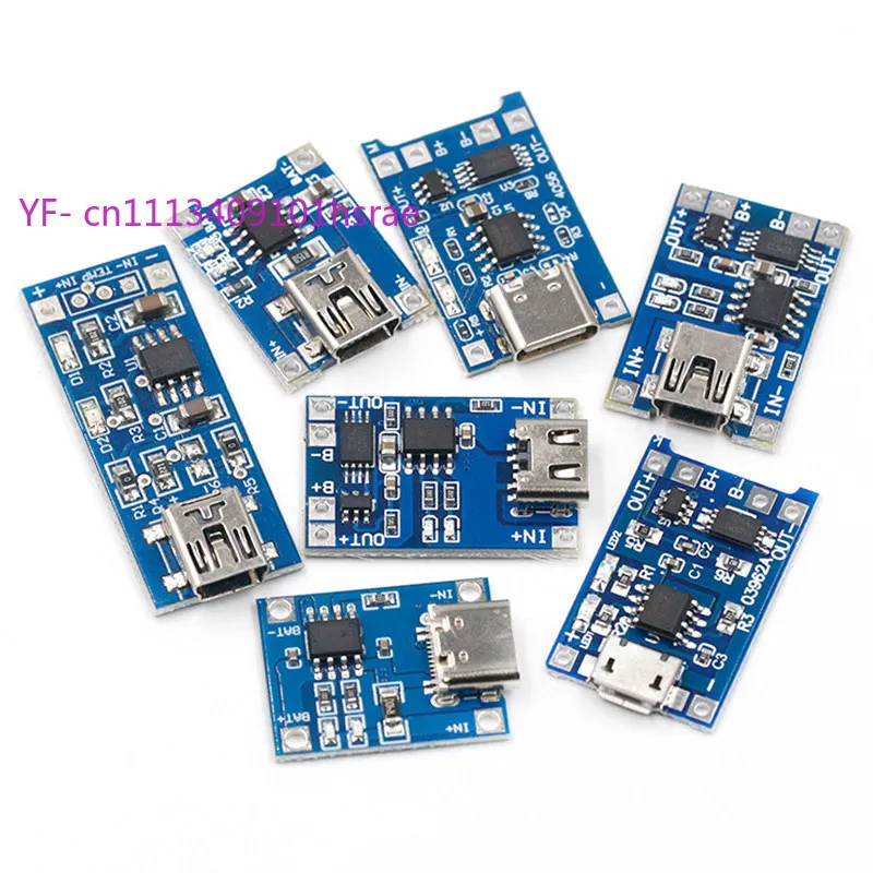 TP4056 Lithium Battery Charging Module, 1A 18650 Single Cell Charger Board with Overcharge and Over-Discharge Protection