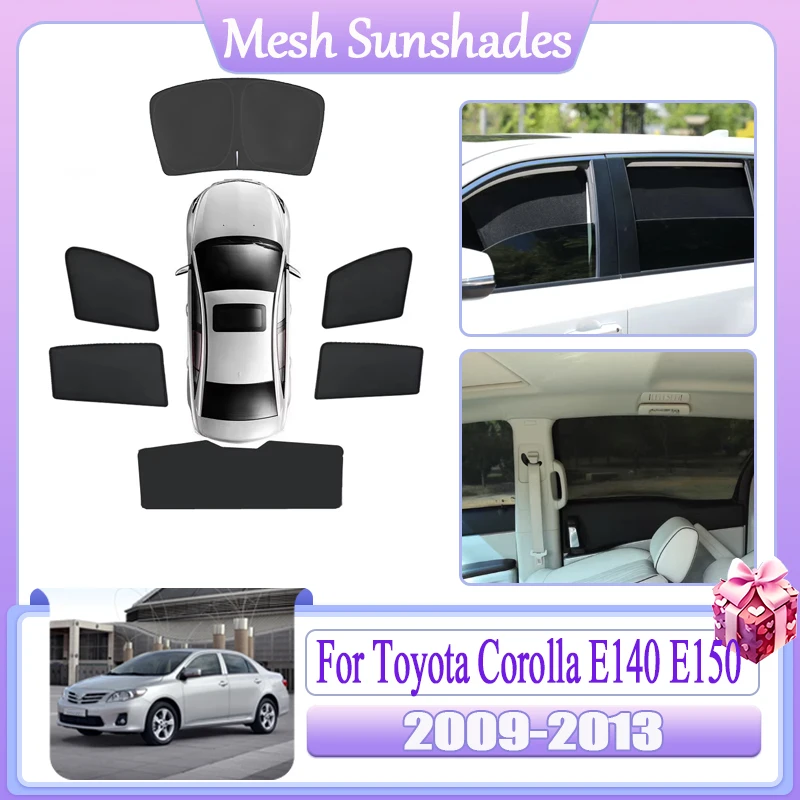 

For Toyota Corolla E140 E150 2009-2013 Auto Shade Windshield Heat Insulating Visors Anti-UVMesh Magnetic Sunshade Accessories
