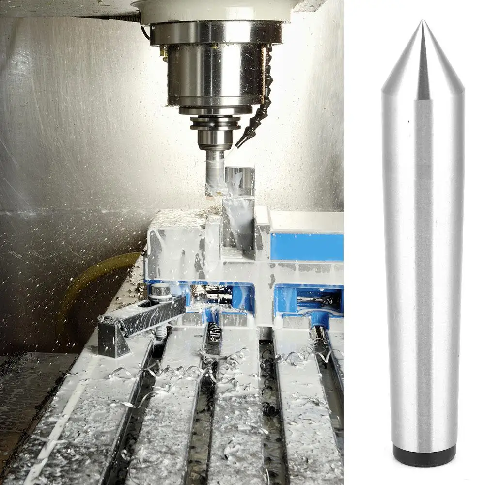 0.010 MT1/MT2 Morse Taper Carbon Steel Lathe Dead Center for High Accuracy Grinding Milling Drilling Machine