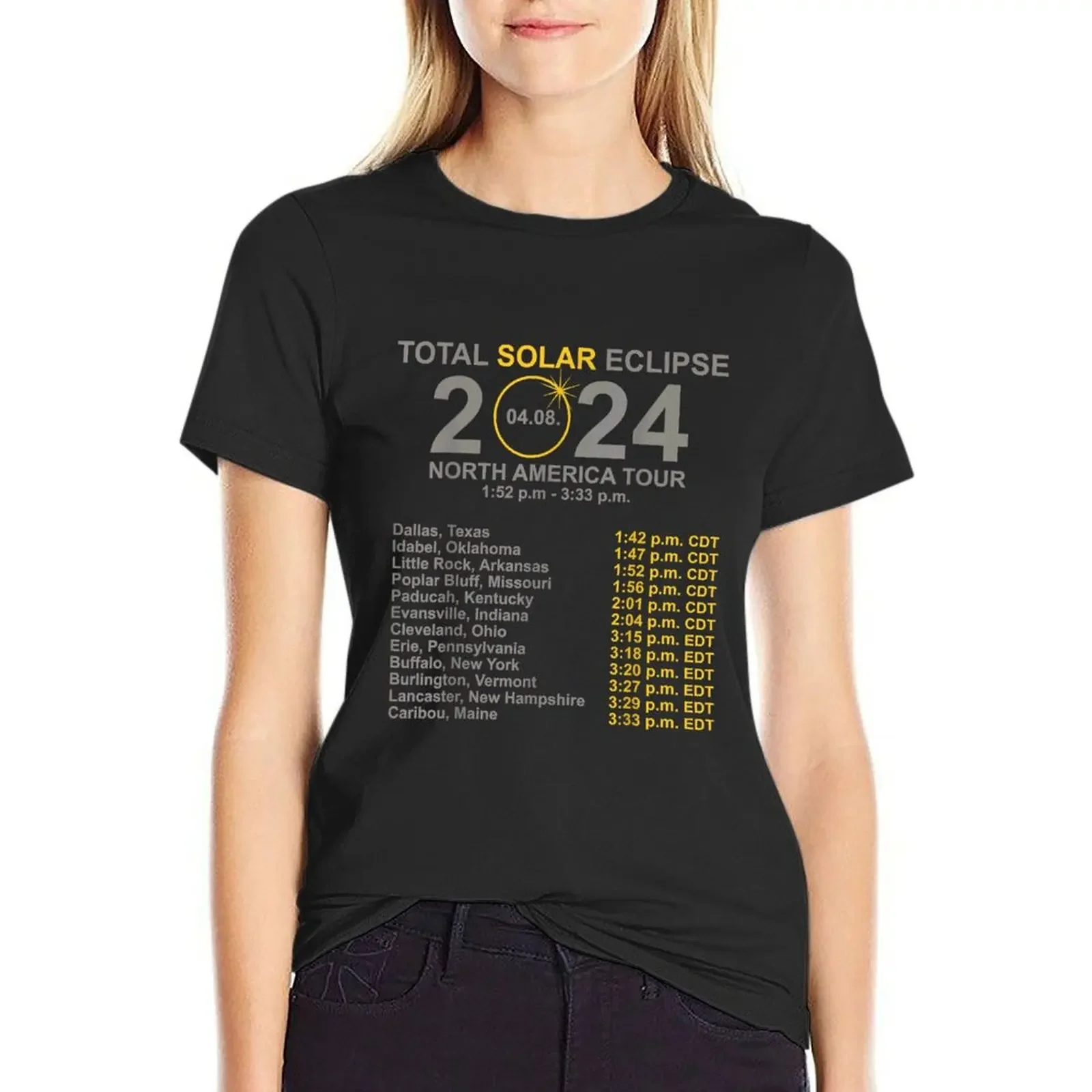 

Total Solar Eclipse 2024 Shirt, Custom City State, America Totality, Moon Astronomy, Solar Eclipse Souvenir Gift, April T-shirt