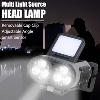 High Lumen Headlamp Rechargeable Bright Head Lamp 6 LED Headlight with 6 Modes IPX4 Waterproof Head Flashlight Head Light