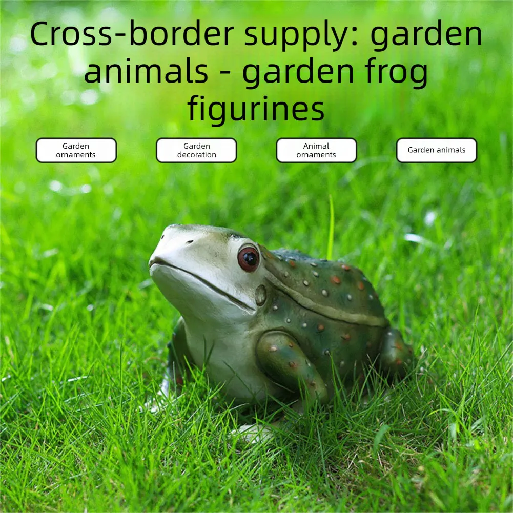 Resin Frogs Animal Ornament Sturdy All-weather Resin Prevents Fading And Cracking. Flower Bed Landscaping Accents