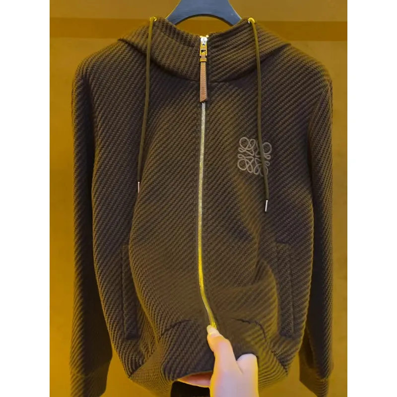 

New autumn heavy trendy luxury new hooded jacket men's fashion casual high-end jacket on clothes