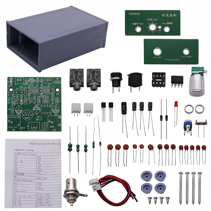 Complete Set Of CW Shortwave Transceiver With Casing 7023KHZ Internship Equipment