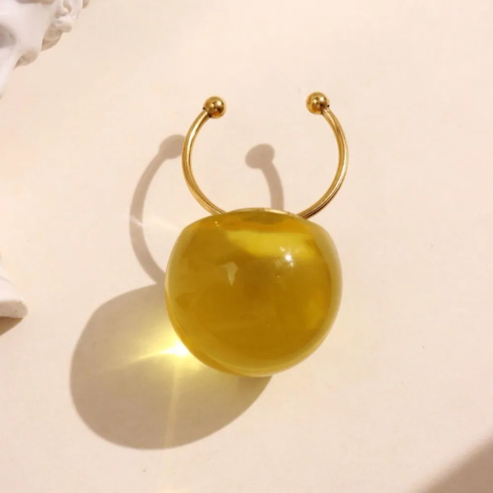 Cute Jelly-Transparent Open Ring Party Wear multicolor Women's Ring Resin Finger Rings Girls