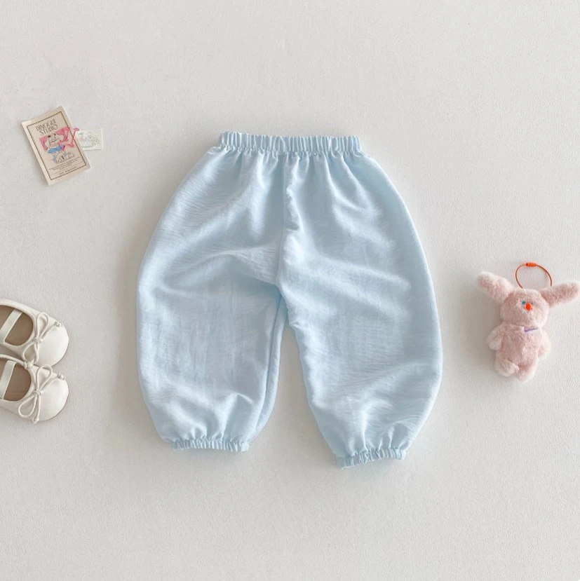 Little Kids Summer Thin Long Jogger Pants Children Comfortable Anti-Mosquito Trousers Baby Infant Clothing Children Daily Wear