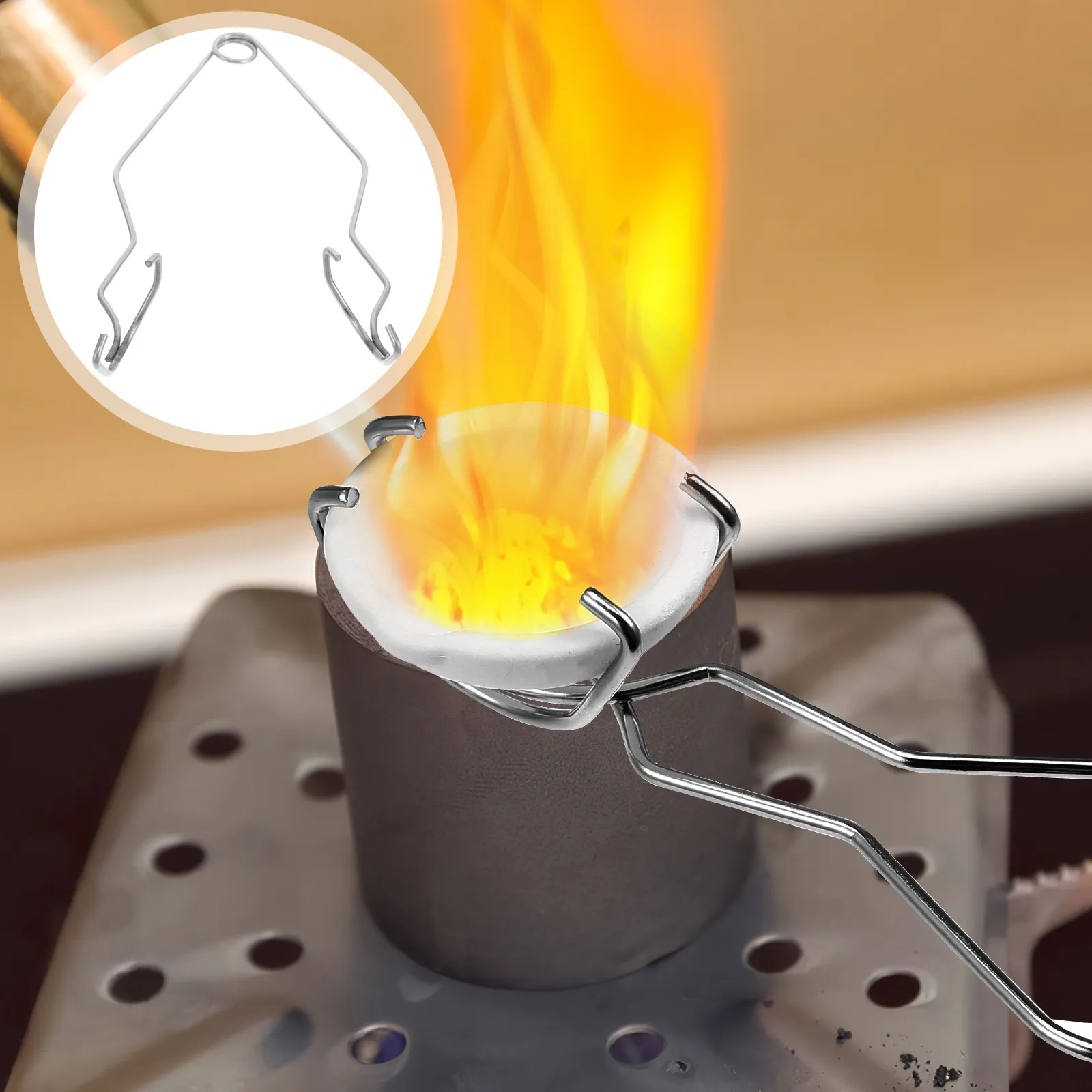 

Щипцы для тиглей из нержавеющей стали для плавки золота и серебра, литья ювелирных изделий, с надежным захватом, эргономичным дизайном и высокой термостойкостью