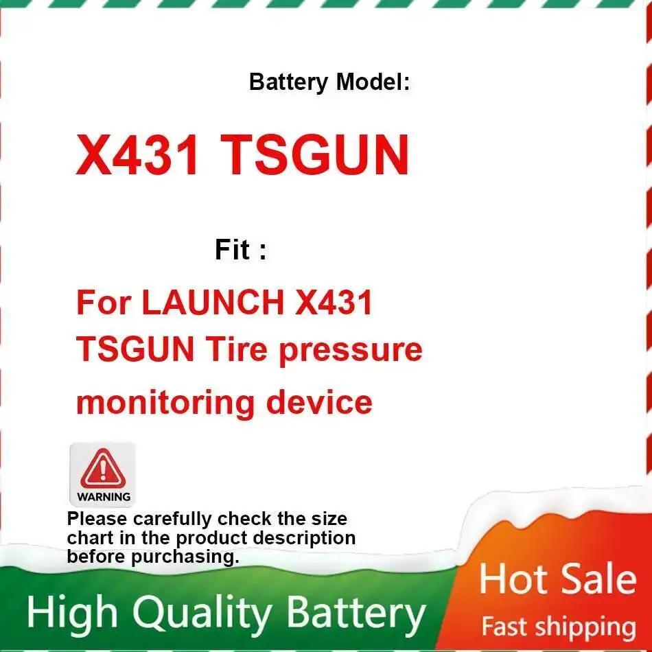 

Tire Pressure Monitoring System Battery 2600Mah For Launch X431 Tsgun Device