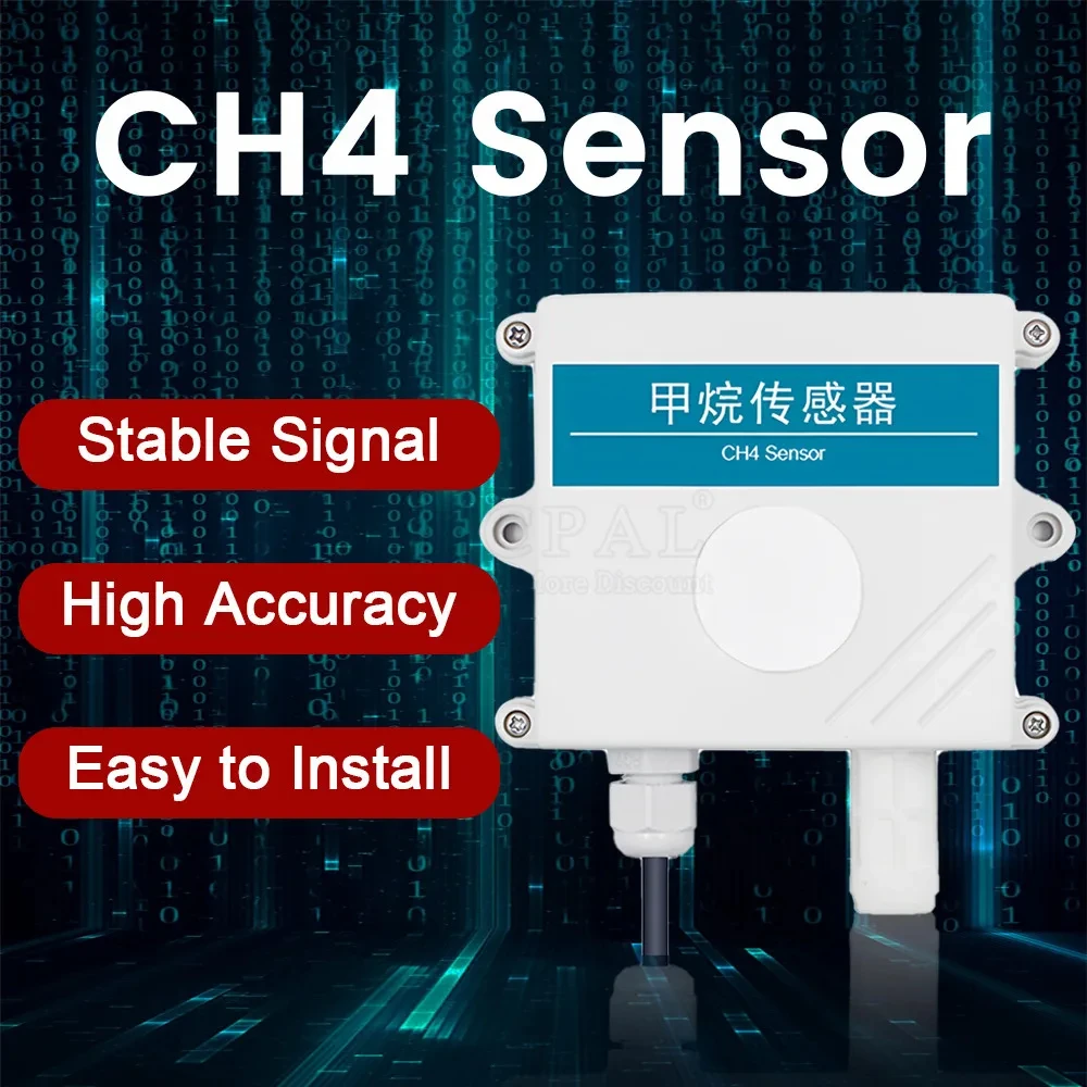 Methane Sensor CH4 Concentration Detector Transmitter 0-100LEL Output RS485 0-5V 0-10V 4-20mA Gas Sensor with Digital Display