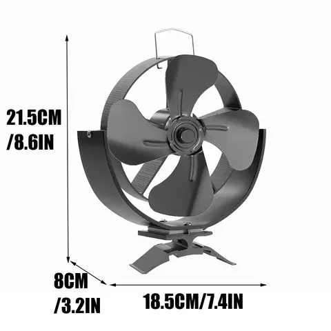 4-bladig värmedriven spisfläkt 360 graders roterande kaminfläkt vedeldad vedeldad miljövänlig fläkt tyst värmare effektiv värmefördelning för hemmet 10 best sales öppen spis med fläkt - №6