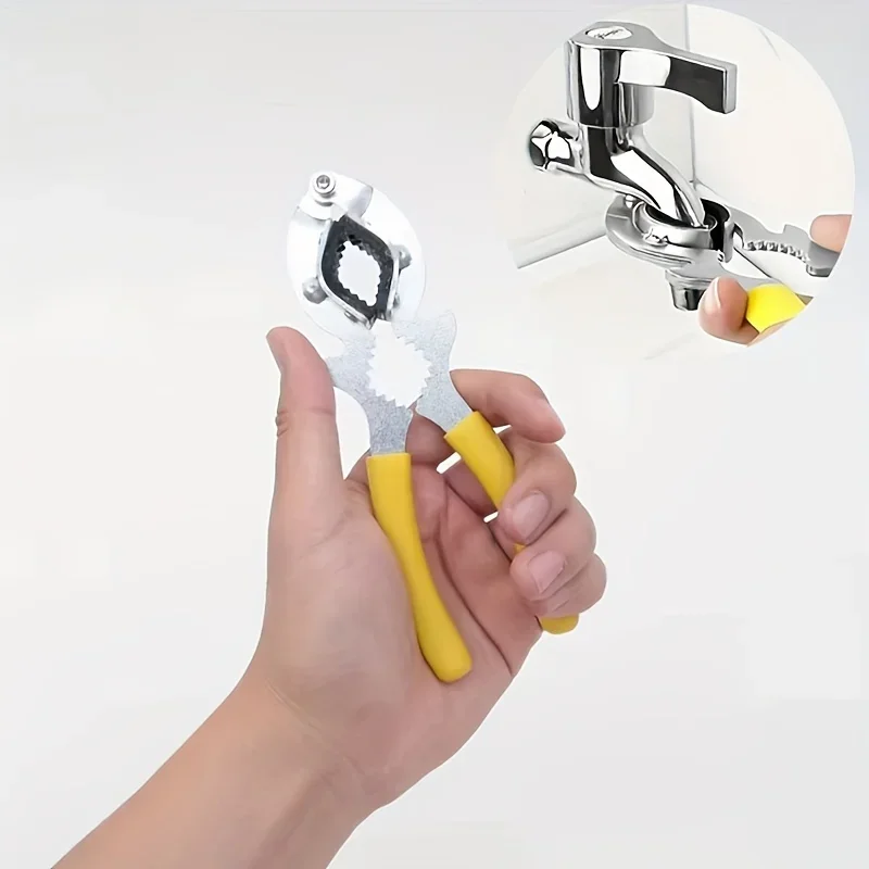 Stainless Steel Multifunctional Faucet Wrench Non-Slip Grip Sink Spout Tool for Aerator and Filter Release Essential Home Repair image 3