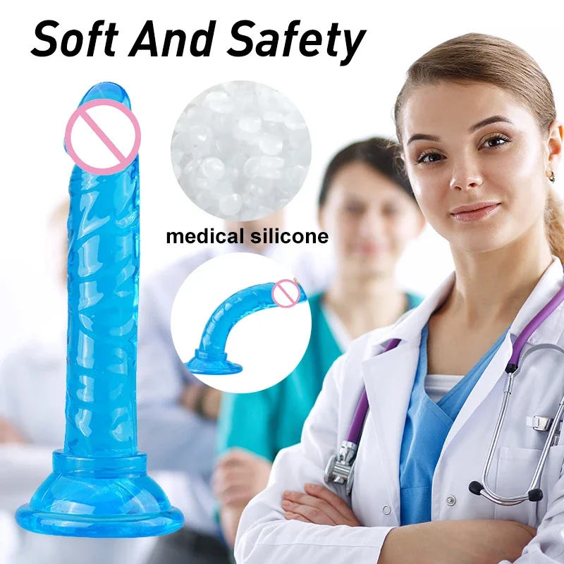 Mini Artificial Penis Realistic Jelly Dildos Fake Dick Simulation G Spot Anal Stimulation Sex Toy