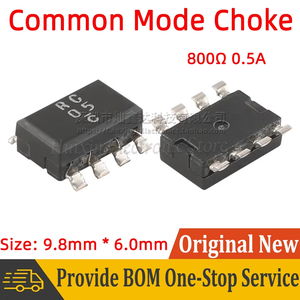 

10pcs SMT SMD Common Mode Choke Coil Inductor Impedance 800Ω 0.5A DC Signal Line Filter Noise Suppression CM04RC05T RC05