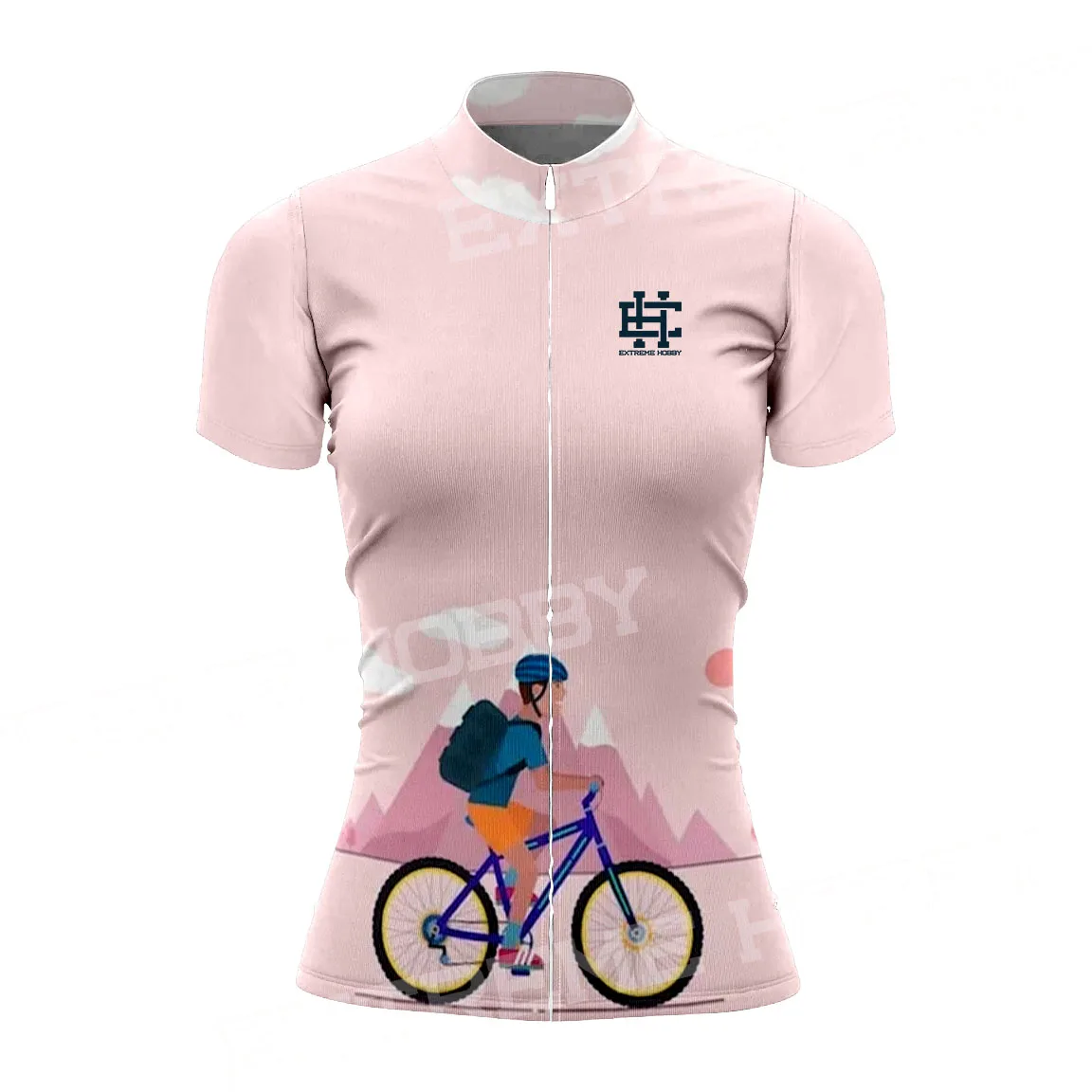 

EXTREME HOBBY Summer Women's Short Sleeve Breathable Quick Drying MTB T-shirt Ciclismo Outdoor Bicycle Cycling Suit Bike Jersey