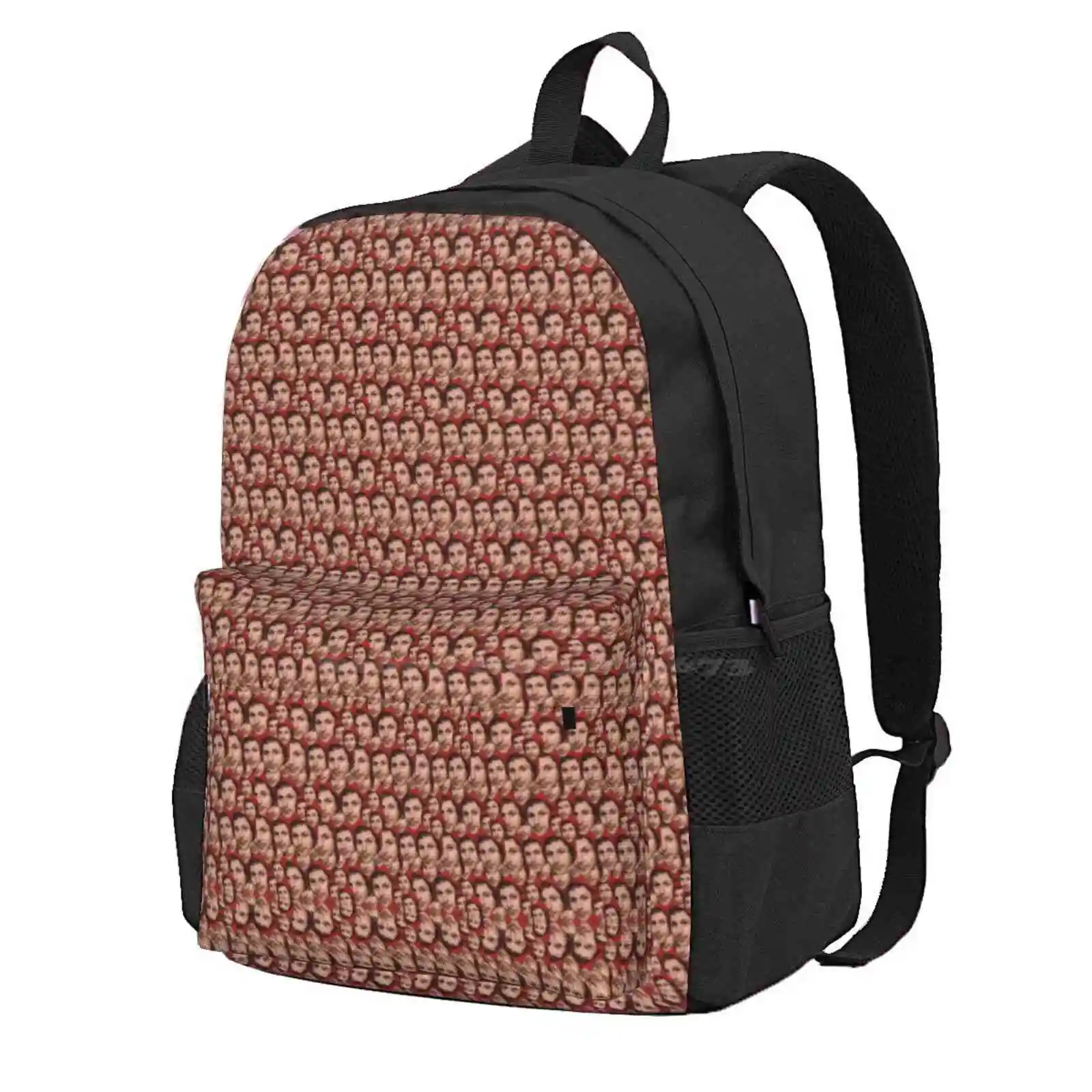 Michael Cera Tiled Heads Hot Sale Schoolbag Backpack Fashion Bags Michael Cera Micheal Michel Cara Sera Sara Imager Plz Please