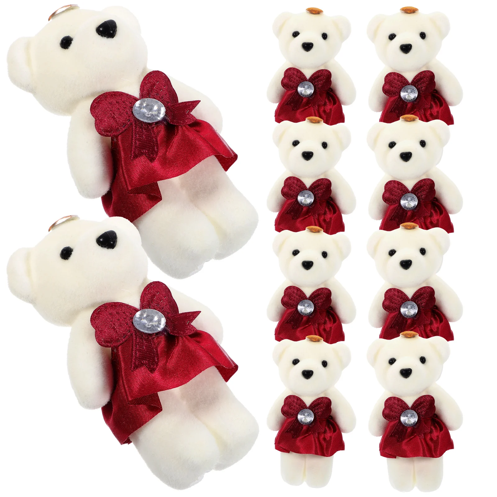 10 Pcs Bear Stuffed Animals Plush Dolls Adorable Ice Cream Toy Bears Toys Wedding Car Comfortable