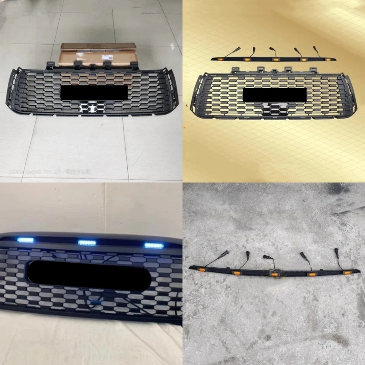 For Toyota Tundra 2009-13 modified Grill Mask Grid Radiator Grille Light Front Bumper Net Assembly Auto Accessories