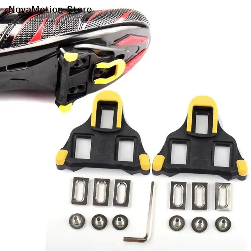 [NM]1Pcs Road Bike Pedal Cleats SPD SL Bicycle Pedals Plate Clip Self-locking Float Pedal Cleats Cycling Shoes Bike Accessories