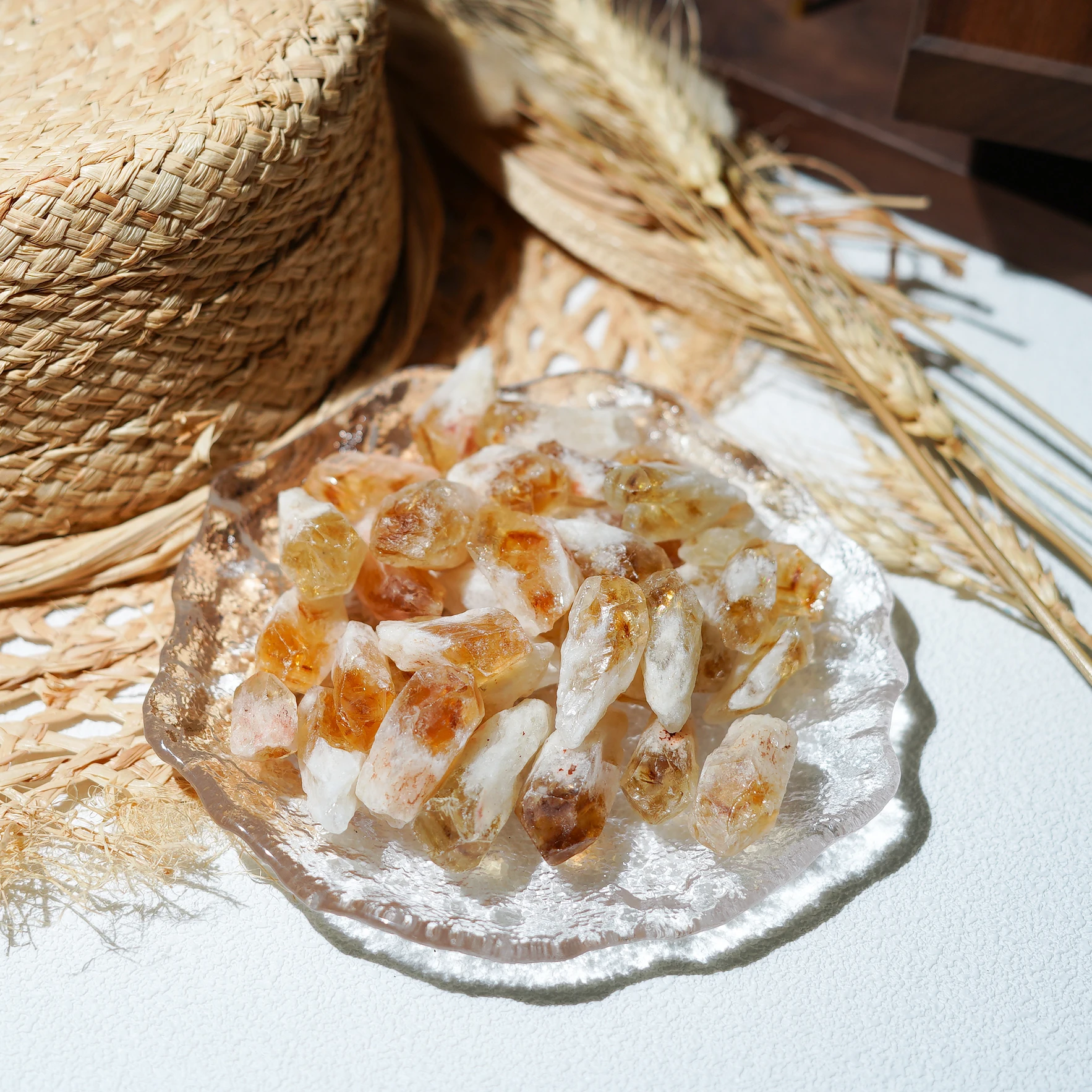 Natural Crystal Raw Citrine Specimen Ornament For Room Decoration Healing Energy Natural Gemstone Fish Tank Decoration Gift