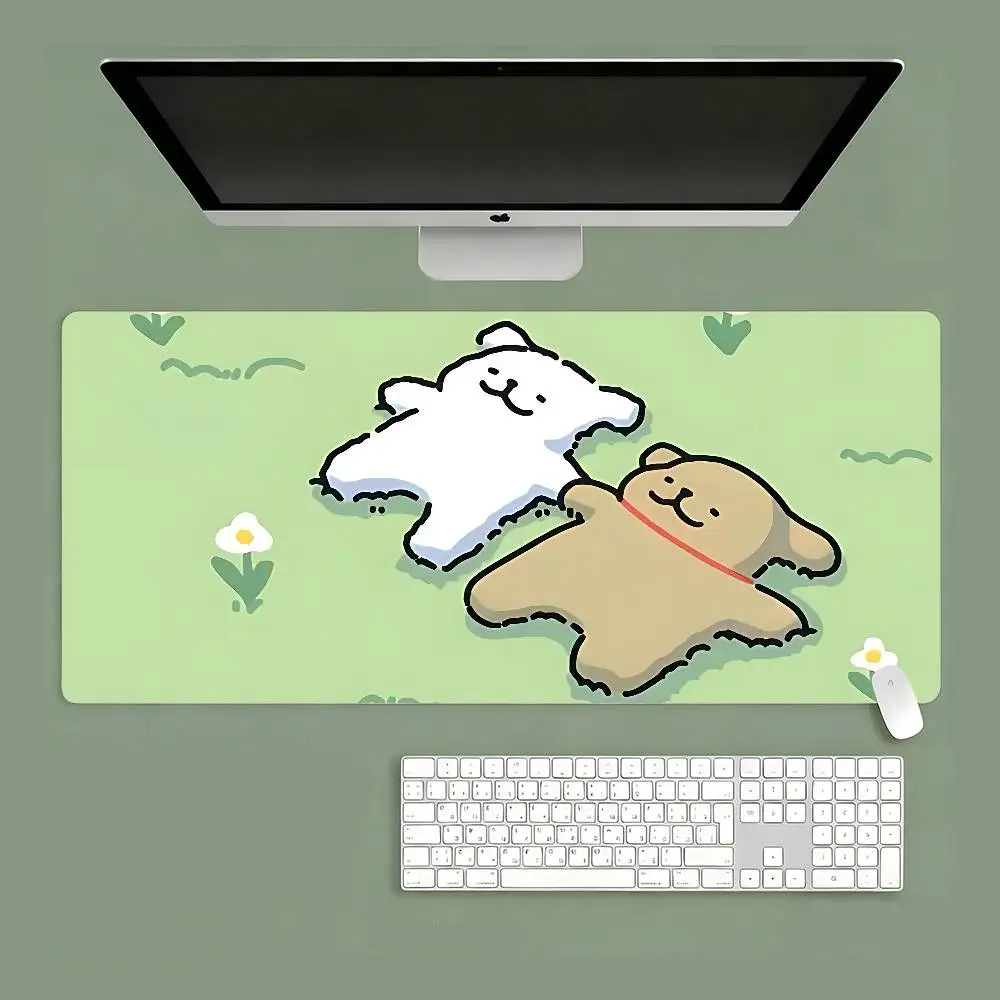 

Cute M-Maltese Mouse Pad Computer Mat Deskpad Laptop Keyboard Mat Office Large Landscape Mousepad