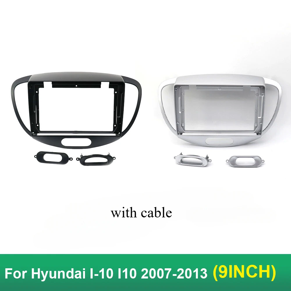 

Car 2Din Audio Face Plate Fascia Frame For Hyundai I-10 I10 2007-2013 9" Big Screen Radio Stereo Panel Dash Mount Refitting Kit