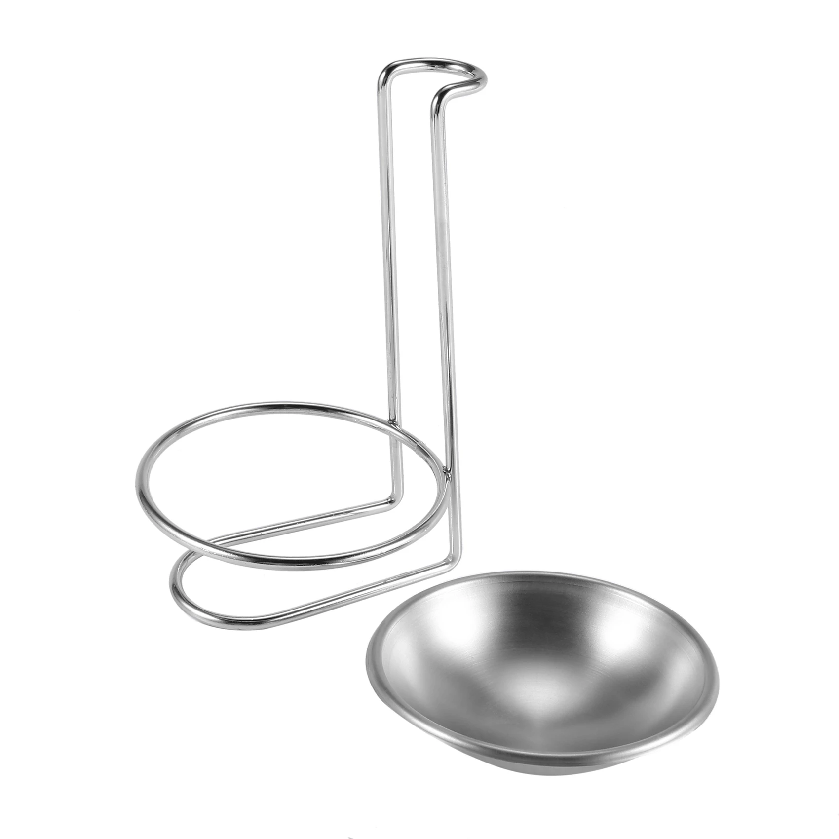 3X الفولاذ المقاوم للصدأ ملعقة بقية حامل ، مقبض طويل عمودي توفير مغارف الحساء أصحاب مغرفة بقية حامل مغرفة الحساء #3