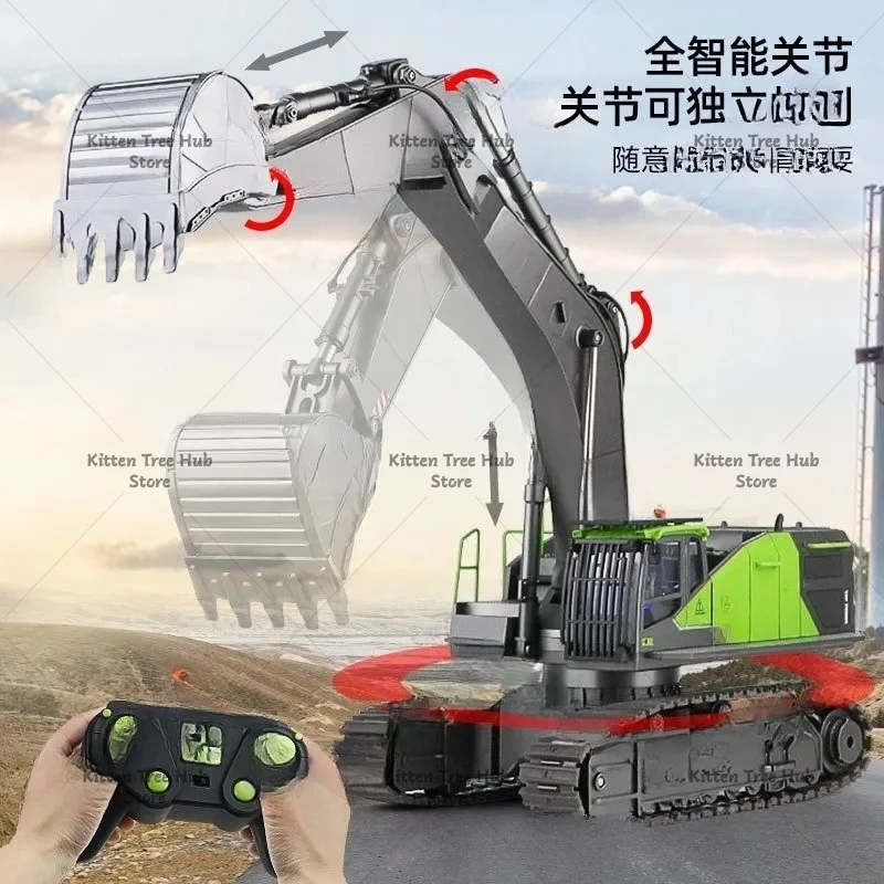 Screw Drive Infinite Rotation Alloy Excavator 1:14 Engineering Vehicle Commercial Amusement Modified Toys