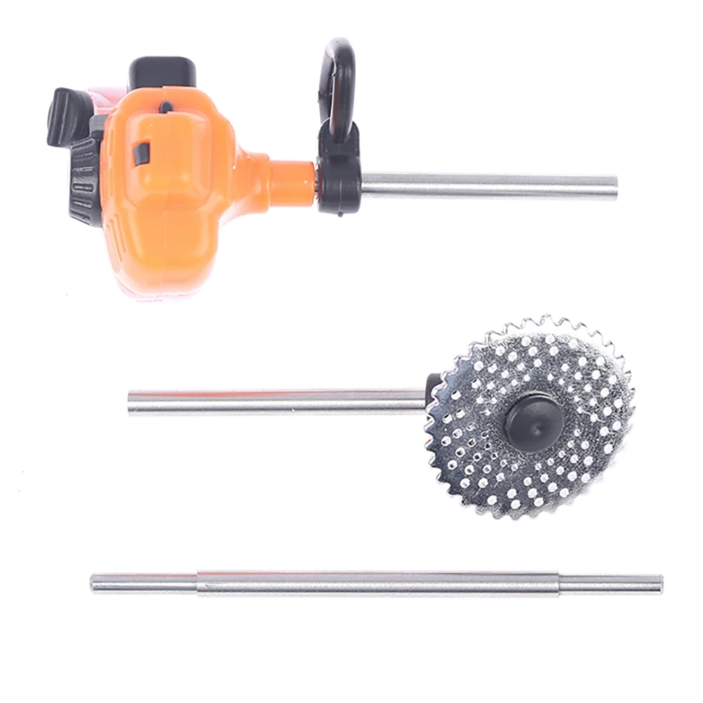 1:12 Lawn Mower Model Simulation Repair Tool Dolls Houses Miniature Furniture Garden Tools Accessories,Orange image 2