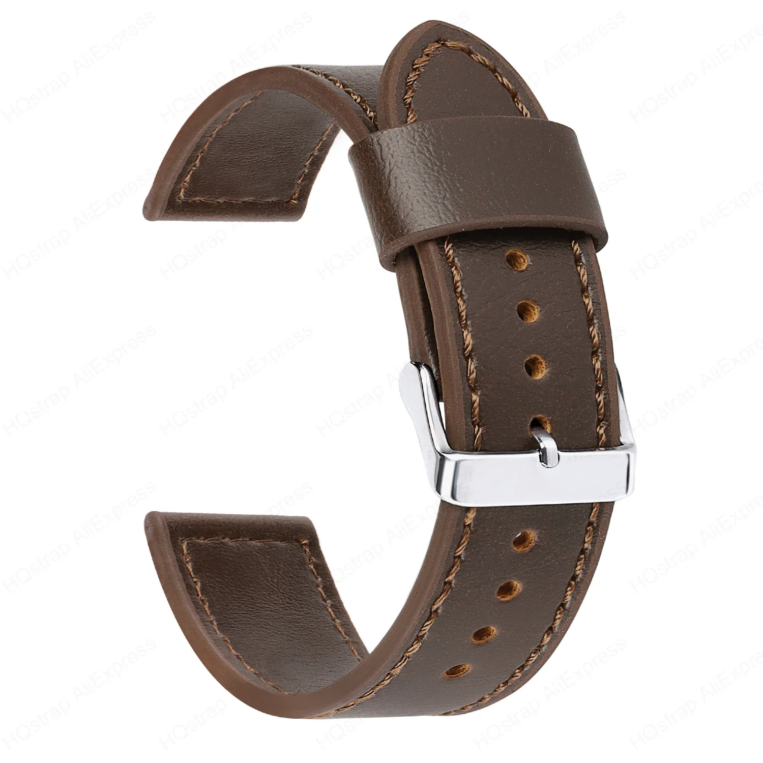 18mm 20mm 22mm 24mm Leather Strap Wristband Smart Watch Replacement Belt Watchband Universal Band Watches Accessories