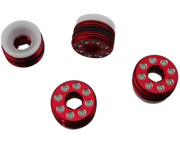 Hot Racing heavy duty aluminum hub nuts with Delrin pivot ball cups for 1/8 Arrma Kraton Notorious Outcast Senton