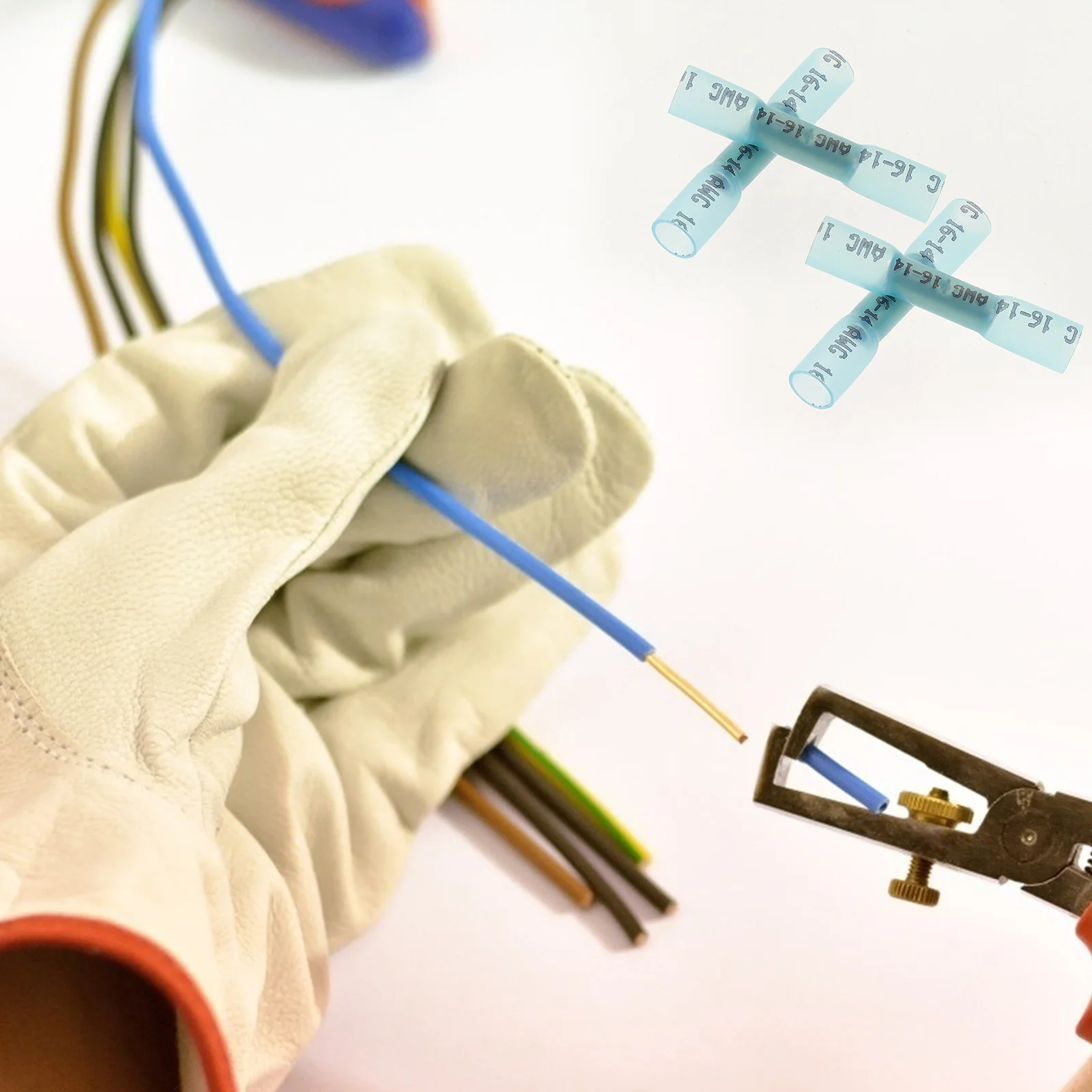 200 قطعة مقاوم للماء الحرارة يتقلص سلك بعقب موصلات النحاس الكهربائية تجعيد محطات لسيارة البحرية موصلات الأسلاك المنزلية #6