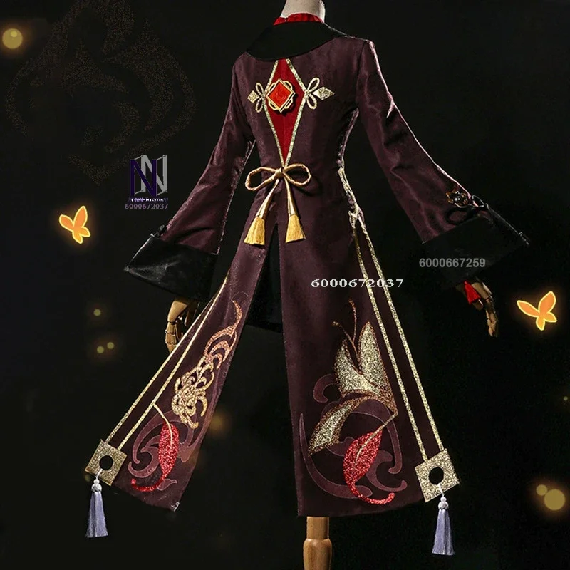 Genshin Impact Game Hu Tao Cosplay Costume for Women Rich and Magnificent Game Suit Halloween Party Full Set Uniform Outfit