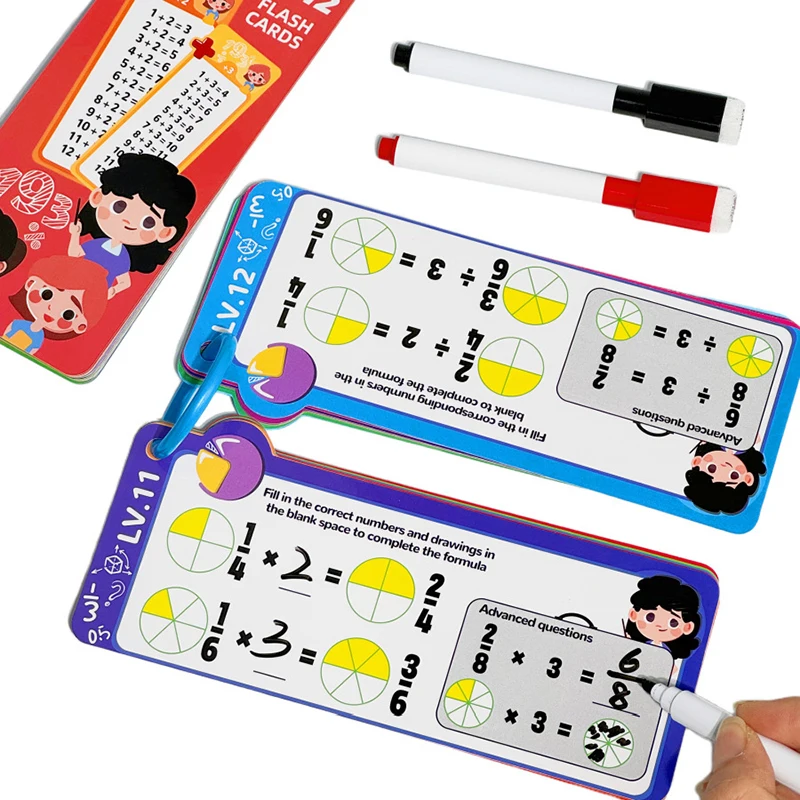 Imagem -06 - Cartões Mnemônicos de Multiplicação para Treinamento de Matemática Adição Subtração Multiplicação e Divisão Ferramentas de Ensino para Prática