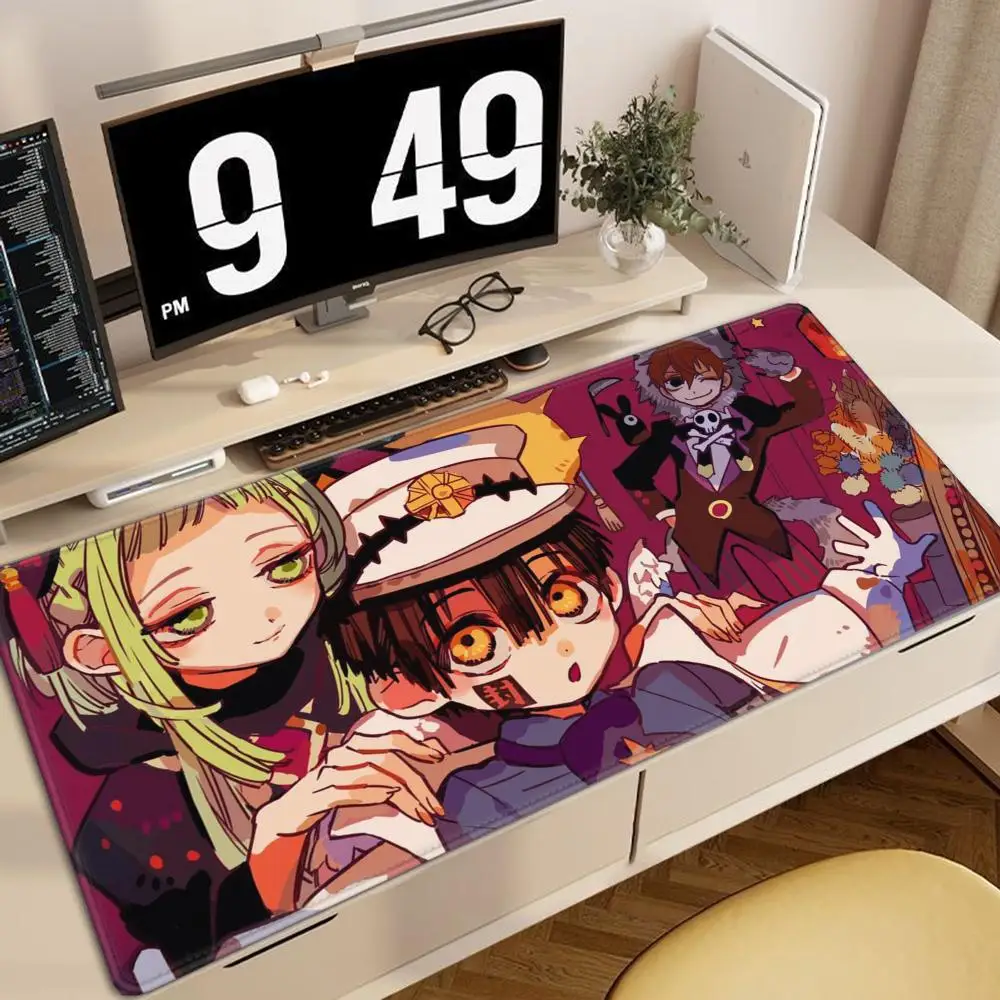 

Kawaii Anime Toilet Bound Hanako kun Mousepad 80x30cm Lock Edge Thicken Office Computer Desk Mat Xxl Keyboard Antislip Mouse Pad