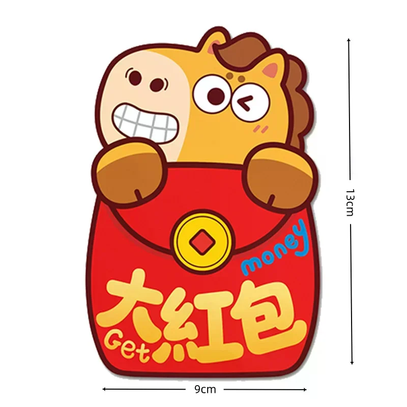 6PCS 2026 Horse Year Red Envelope New Year Wedding Kids Gift Cartoon Pony Pattern Lucky Money Envelopes Red Packets