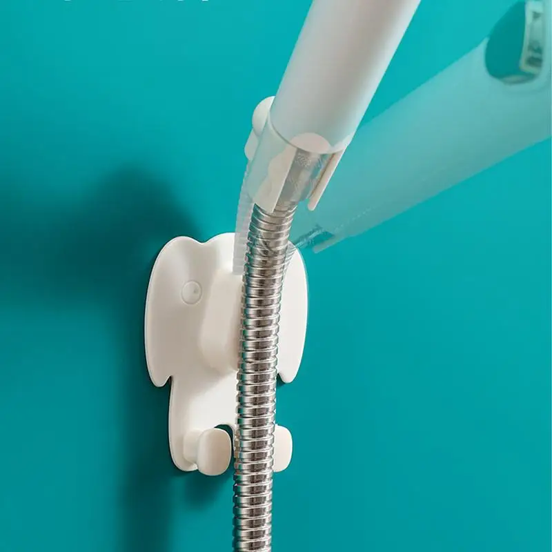 Soporte adhesivo para cabezal de ducha, soporte ajustable para brazo de ducha con ganchos de suspensión, soporte de montaje en pared sin perforación para RV, baño para niños