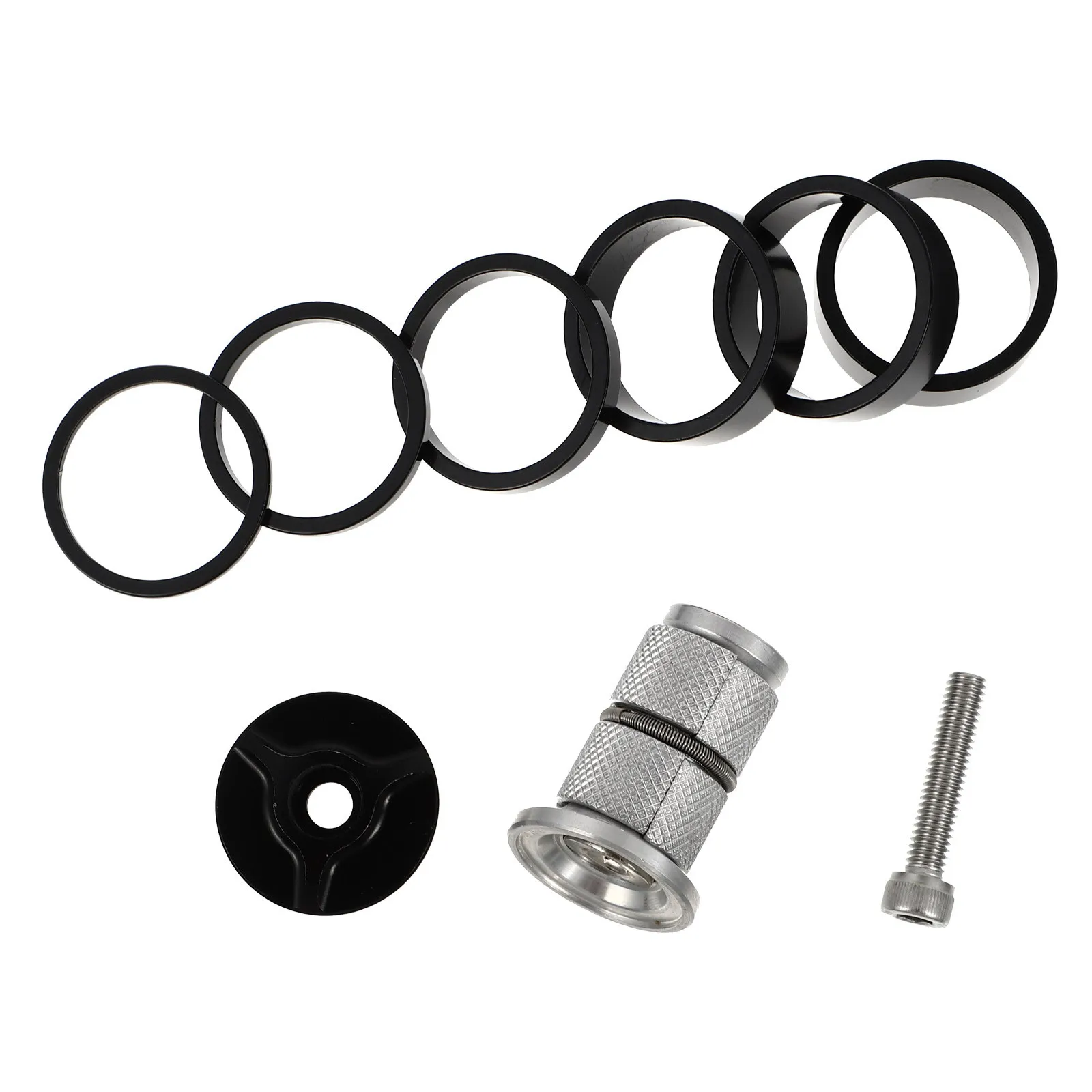 

Комплект из 1 шт. комплекта проставок для передней вилки с шайбами и инструментом для монтажа, изысканный водонепроницаемый велосипедный аксессуар для длительного использования