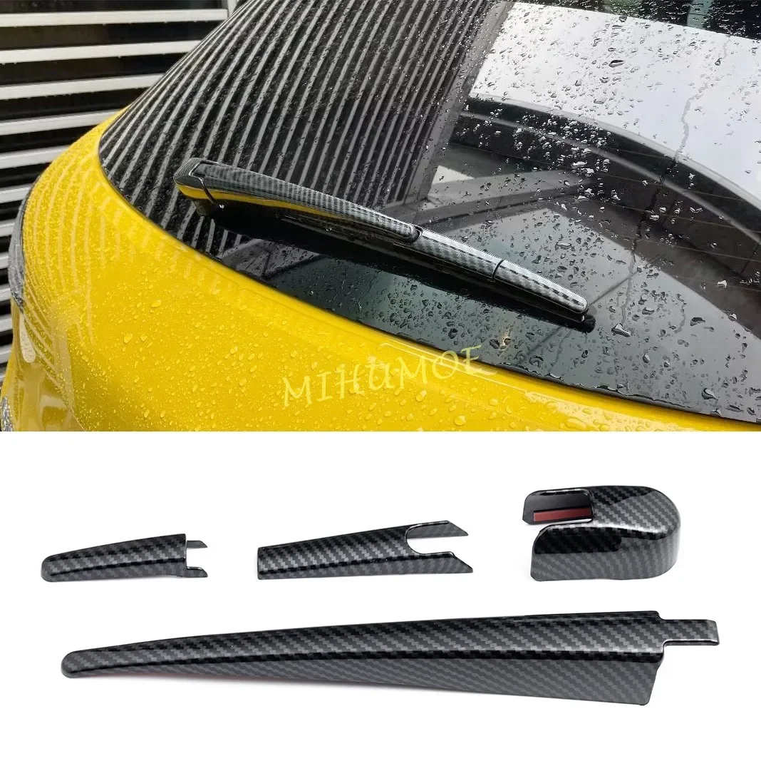 

For Honda ZRV ZR-V 2023 2024 Exterior Accessories Carbon Fiber Rear Window Wiper Trim Cover Molding