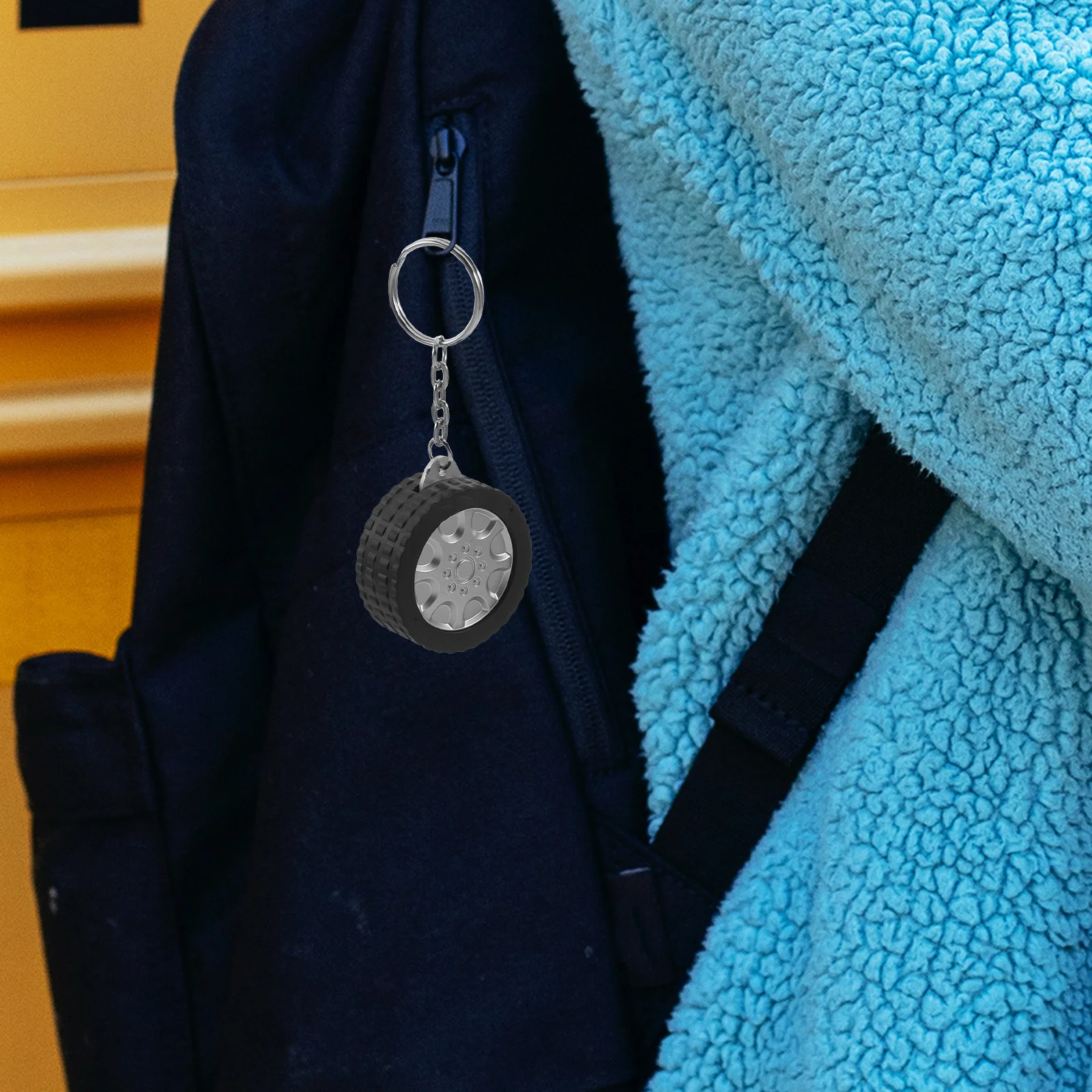 

2Pcs Tire Mini Tape Measure Keychain Retractable Compact Measuring Tape Portable for Home Office Construction Small Tool