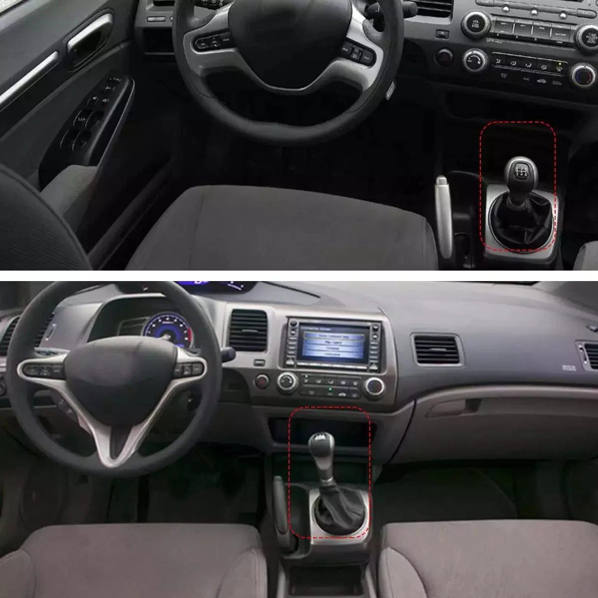 Shift,5เกียร์เปลี่ยนเกียร์ Knob คู่มือการใช้งาน Shift Ball Stick สำหรับ Honda Civic 2006-2011 54102-SNA-A02