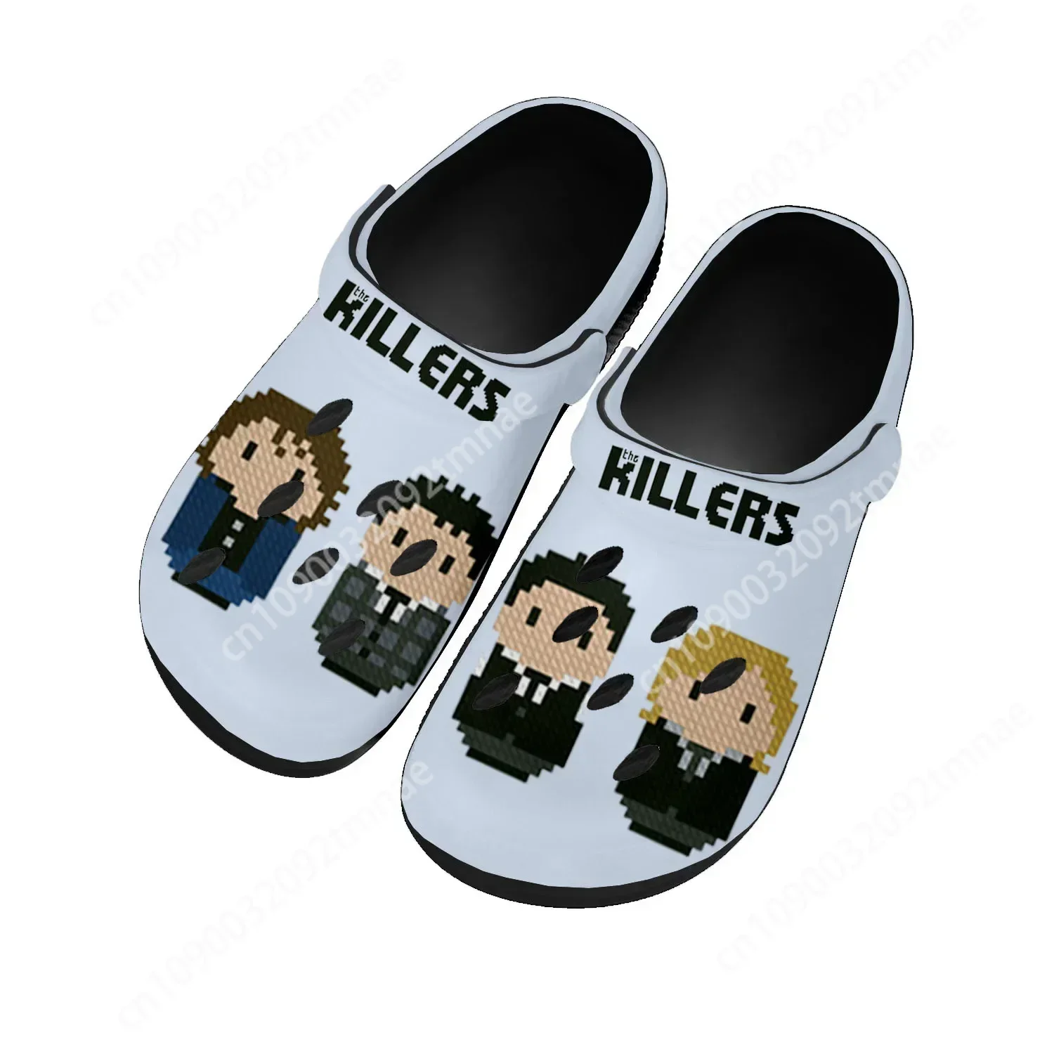 The Killers Rock Band Home Clogs Custom Water Shoes Mens Womens Teenager Shoe Garden Clog Breathable Beach Hole Slippers Black