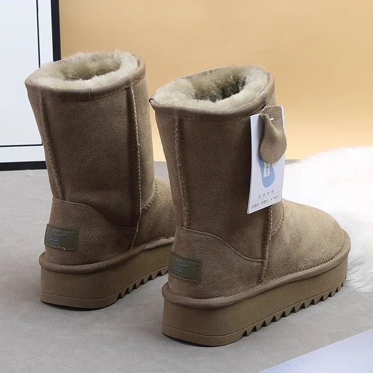 Designer Australië Schoenen Heren En Dames Ultra Mini Schapenvacht Winterlaarzen Dames Platte Schoenen Enkel Snowboots